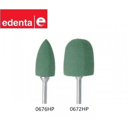 Edenta Exa Technique Acrylic Polisher - Coarse Green - Mounted - 6 Pack - Options Available